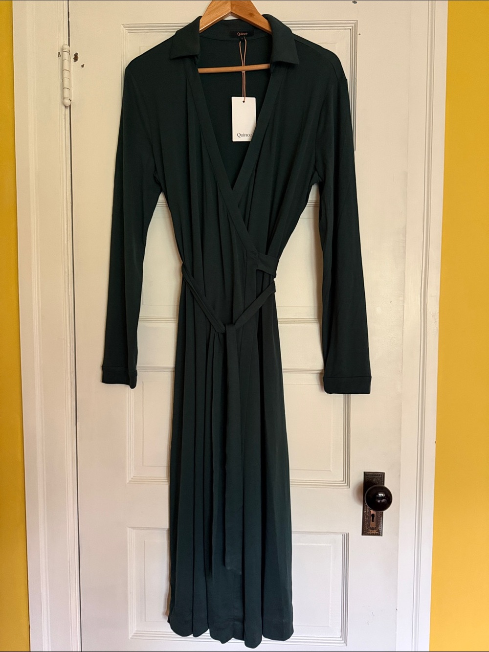 100 % Silk Jersey Midi Wrap Dress